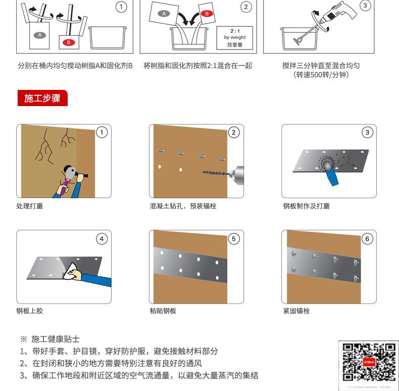 包钢思礼镇粘钢加固施工过程